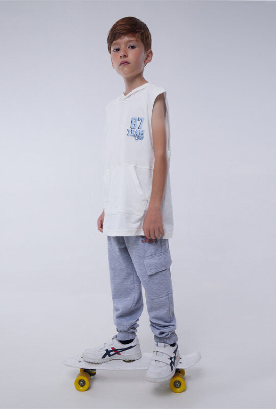 chaleco blanco moda para niños